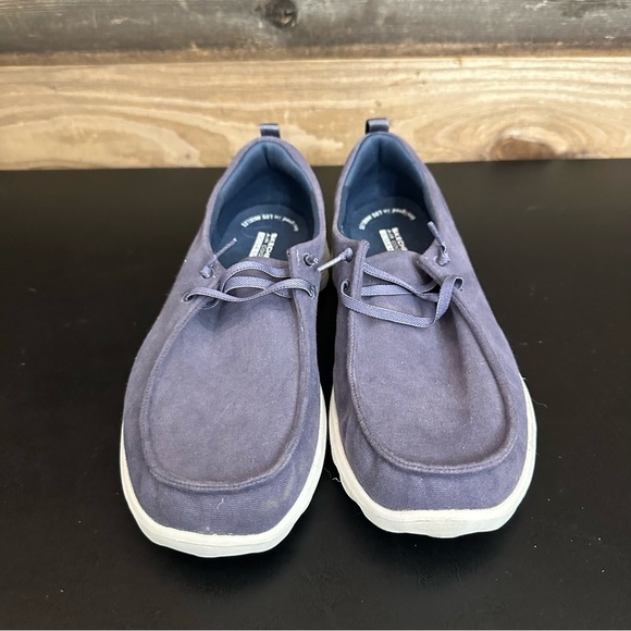 Skechers Women's Go Walk Chukka Shoes Blue Air Cooled Goga Mat Slip On Size 8.5 - Picture 5 of 9